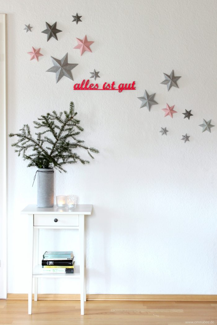 Weihnachts-DIY: Einfache 3D-Sterne mit viel Wirkung {mit Falt-Vorlage}
